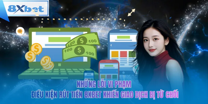 Những lỗi vi phạm điều kiện rút tiền 8xbet khiến giao dịch bị từ chối